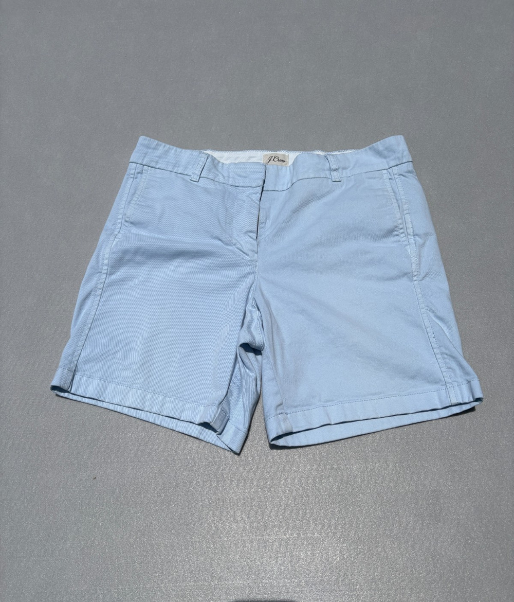J Crew Shorts Womens 6 Blue Chino Preppy Beachy Coastal Good Condition